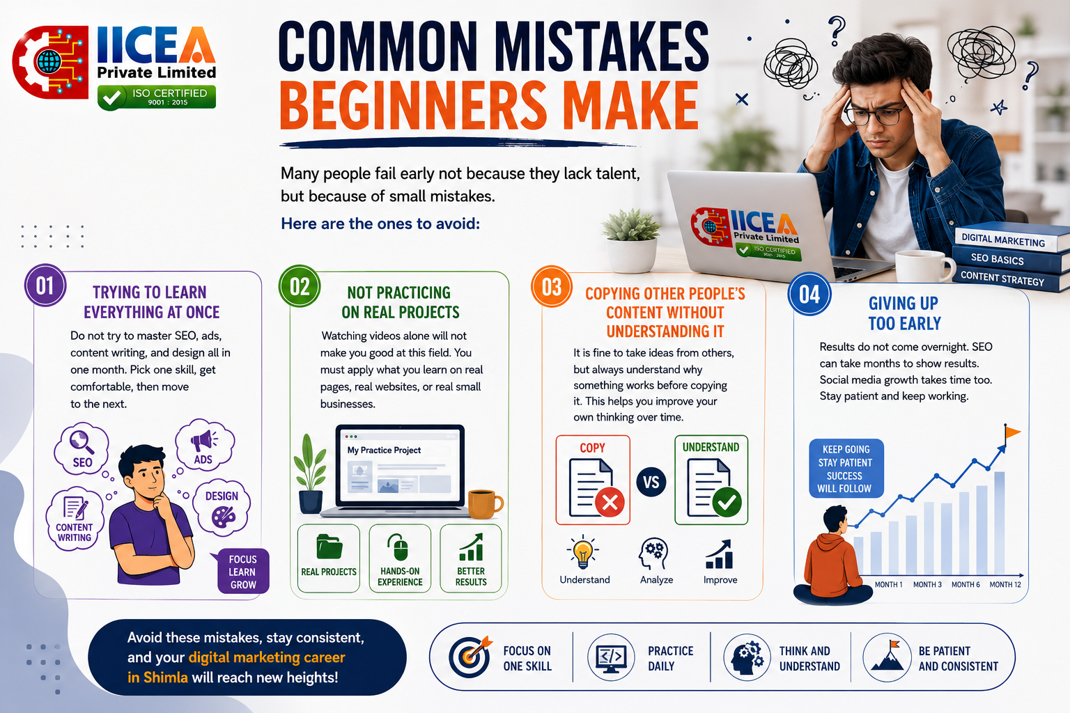Common digital marketing mistakes beginners make